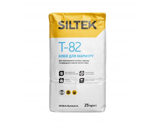 T-82 SILTEK Клей для мармуру та мозайки під теплу підлогу, 20кг