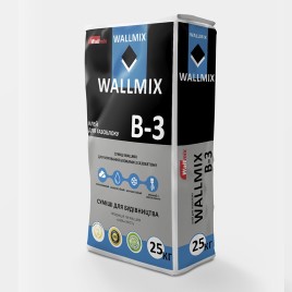 WALLMIX B-3 клейова суміш для кладки газобетонних блоків, 25кг