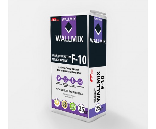 WALLMIX F-10, клей для пінополістеролу та мінеральної вати, 25кг